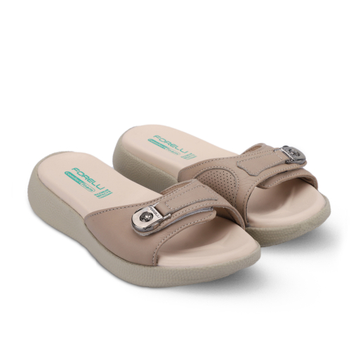 ADORA-G Kadın Deri Terlik Bej - 2