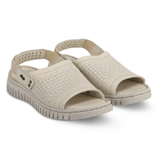 ALICE-G Kadın Deri Sandalet Ekru - 2