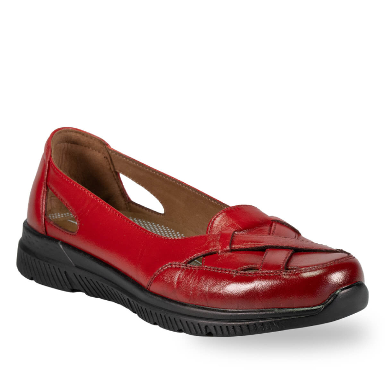 ANYA-G Kadın Deri Ayakkabı Kırmızı - Forelli (1)