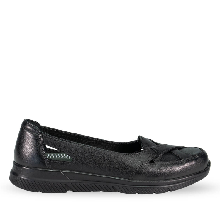 ANYA-G Kadın Deri Ayakkabı Siyah - Forelli