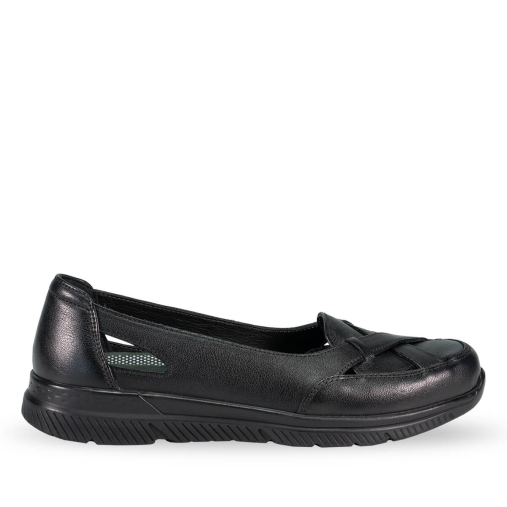 ANYA-G Kadın Deri Ayakkabı Siyah - Forelli