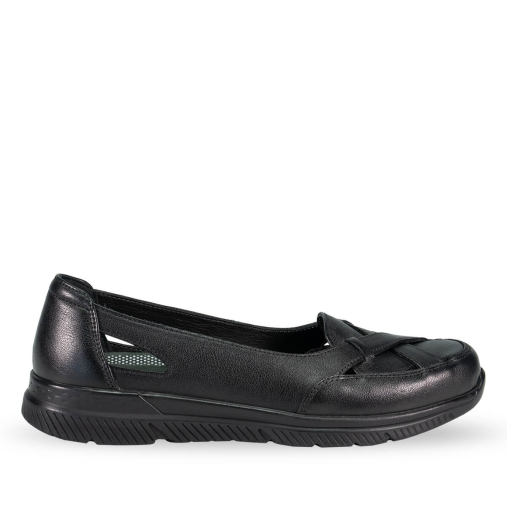 ANYA-G Kadın Deri Ayakkabı Siyah - Forelli