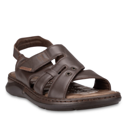 BERKAY-G Erkek Deri Sandalet Kahve - 4