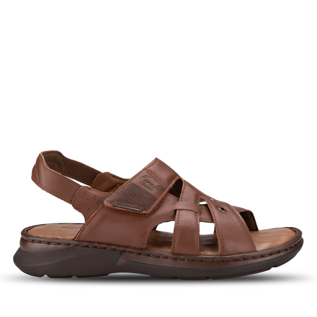 BERKAY-G Erkek Deri Sandalet Taba