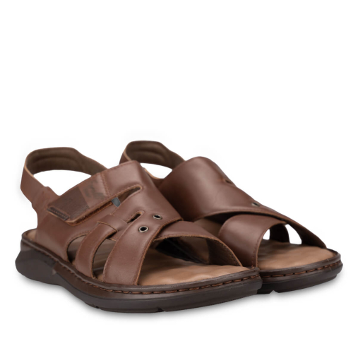 BERKAY-G Erkek Deri Sandalet Taba - 3