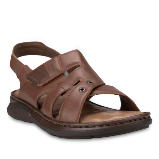 BERKAY-G Erkek Deri Sandalet Taba - 4