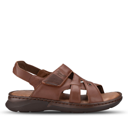 BERKAY-G Erkek Deri Sandalet Taba - Forelli
