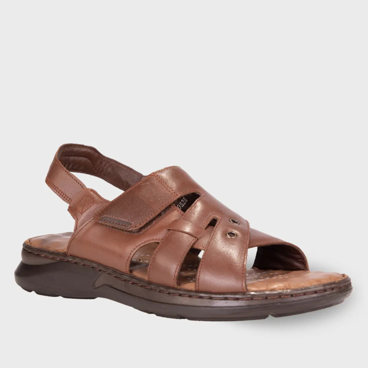 BERKAY-G Erkek Deri Sandalet Taba - Forelli (1)