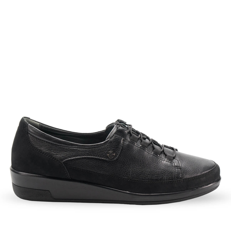 BETY-G Kadın Deri Ayakkabı Siyah - Forelli