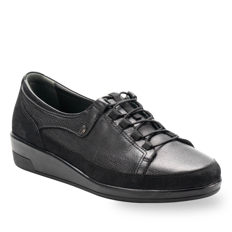 BETY-G Kadın Deri Ayakkabı Siyah - Forelli (1)