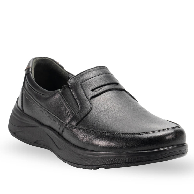 BOR-H Erkek Deri Ayakkabı Siyah - Forelli (1)