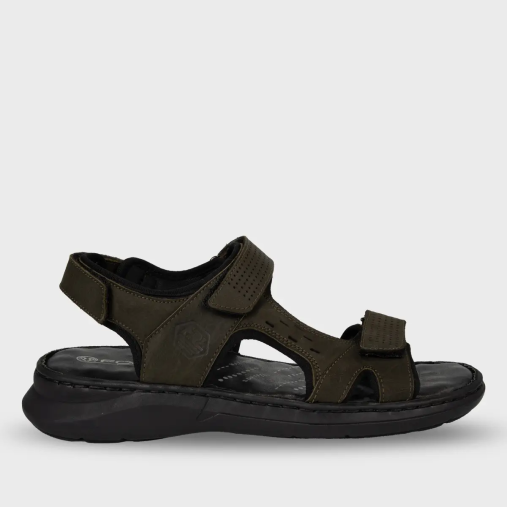 Forelli BRUCE-G Comfort Erkek Sandalet Haki Nubuk 