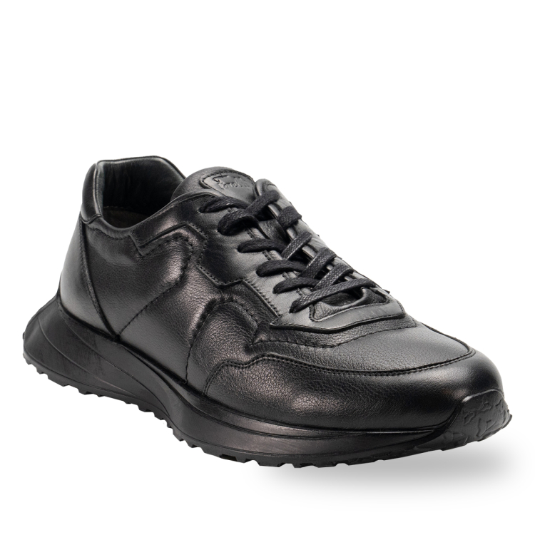 BRUNO-G Erkek Deri Ayakkabı Siyah - Forelli (1)