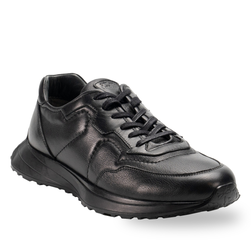 BRUNO-G Erkek Deri Ayakkabı Siyah - Forelli (1)