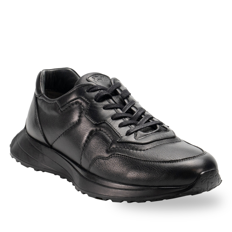 BRUNO-G Erkek Deri Ayakkabı Siyah - Forelli (1)