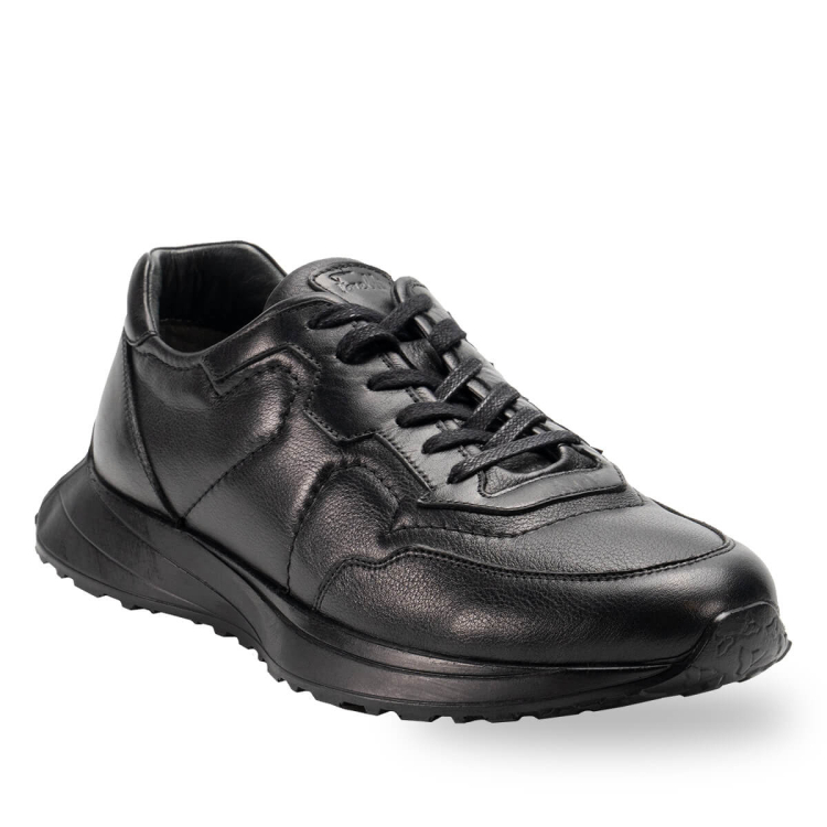 BRUNO-G Erkek Deri Ayakkabı Siyah - Forelli (1)