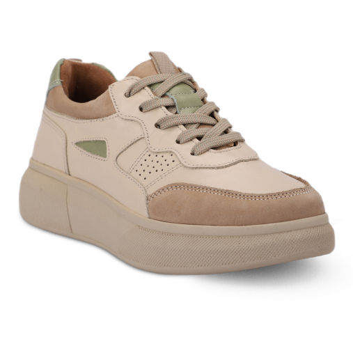 CAROLINE-G Deri Kadın Ayakkabı Bej - 1