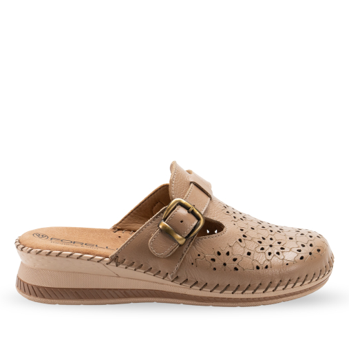 CARY-H Kadın Deri Terlik Vizon 