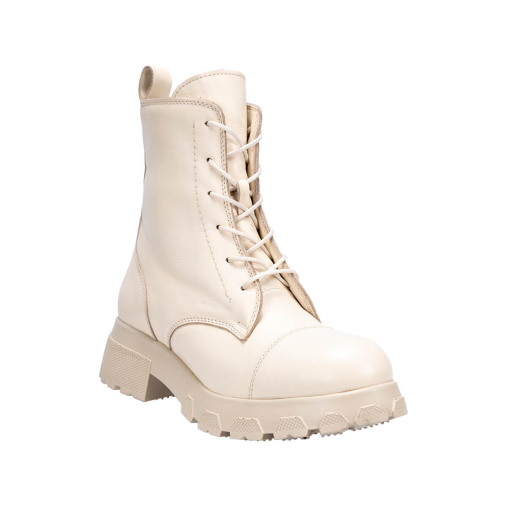 CITY-G Sıcak Astar Kadın Deri Bot Beyaz - 2