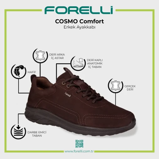 Forelli COSMO-H Comfort Erkek Ayakkabı Kahve Nubuk - 5