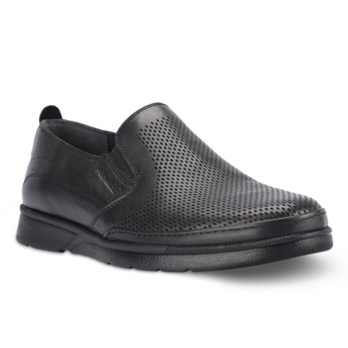 DANTE-H Erkek Deri Ayakkabı Siyah - Forelli