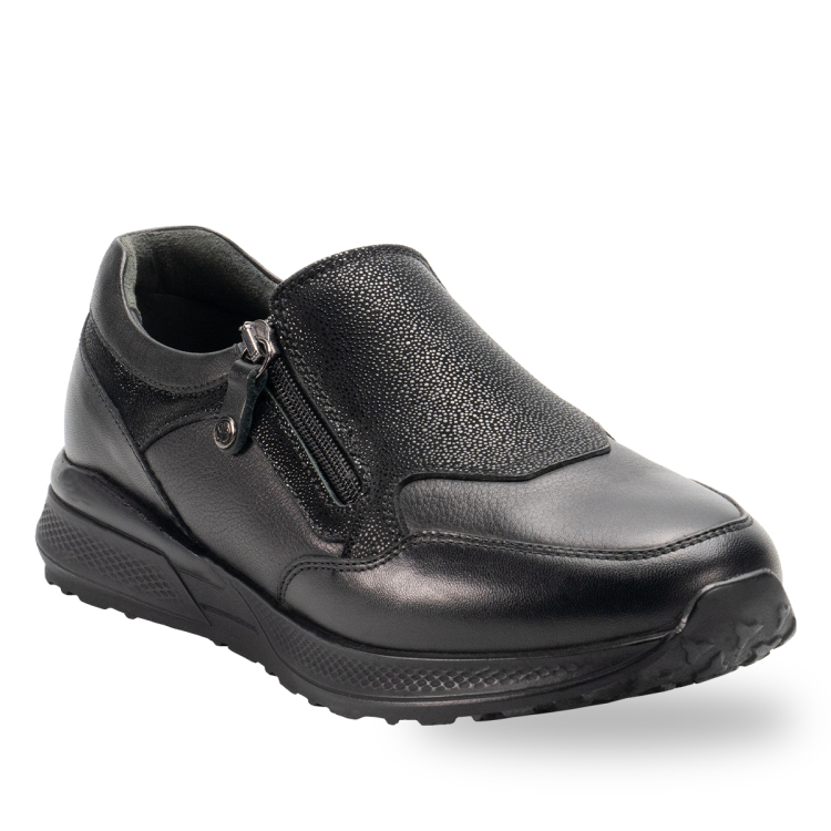 DELA-G Kadın Deri Ayakkabı Siyah - Forelli (1)