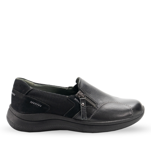 DINA-G Kadın Deri Hallux Ayakkabı Siyah - Forelli