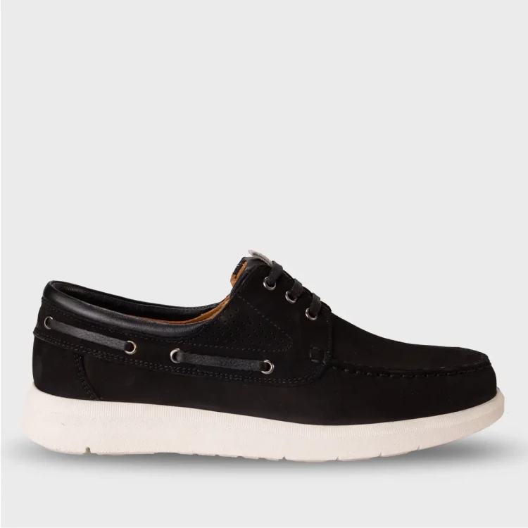 DROGO-G Erkek Deri Ayakkabı Siyah Nubuk - Forelli