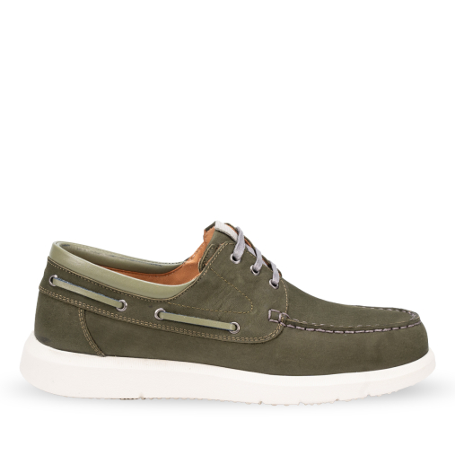 DROGO-H Erkek Deri Ayakkabı Yeşil Nubuk - Forelli