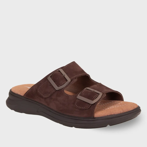 EJDER-G Erkek Deri Terlik Kahve Nubuk - 2