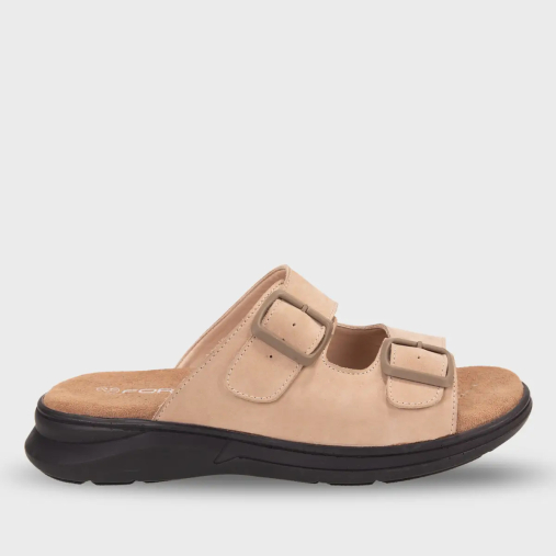 EJDER-G Erkek Deri Terlik Kum Nubuk - Forelli