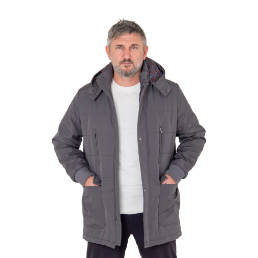 EK2402 Erkek Kaban Gri - 