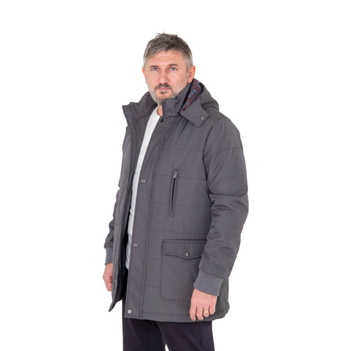 EK2402 Erkek Kaban Gri - (1)