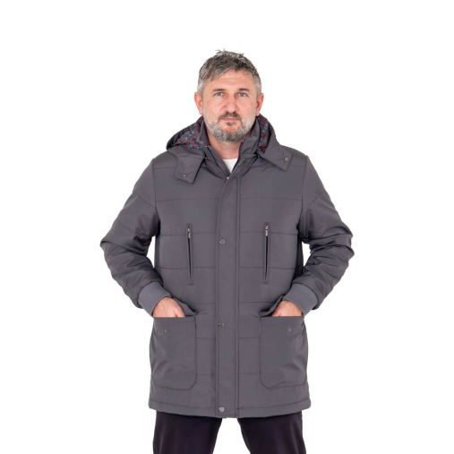 EK2402 Erkek Kaban Gri - 3