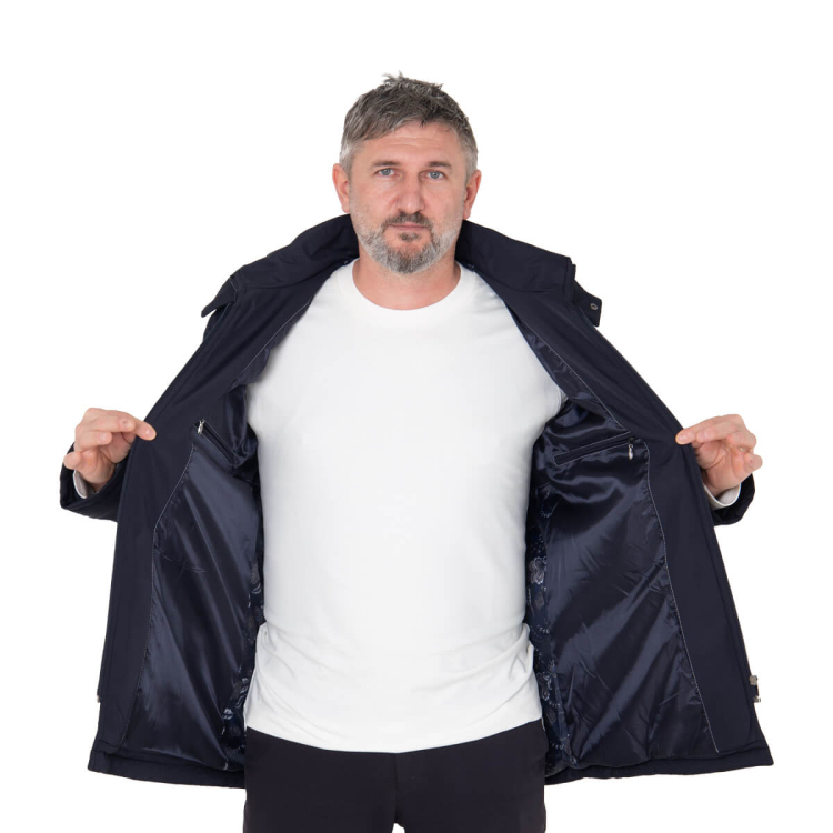 EK2403 Erkek Kaban Lacivert - (1)