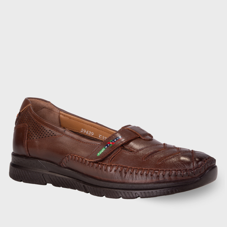 ELENA-G Kadın Deri Ayakkabı Taba - Forelli (1)