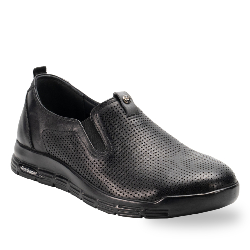 ERTHEN-G Erkek Deri Ayakkabı Siyah - Forelli (1)