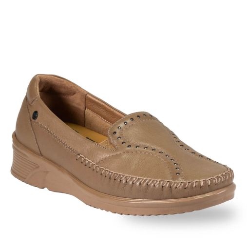 ERVA-G Kadın Deri Ayakkabı Kum - 2