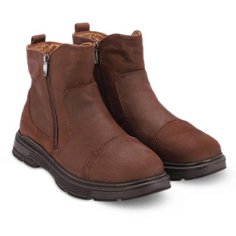 ETHAN-G Erkek Deri Bot Kahve - Forelli (1)