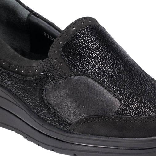 FAYE-H Kadın Deri Hallux Ayakkabı Siyah - 5