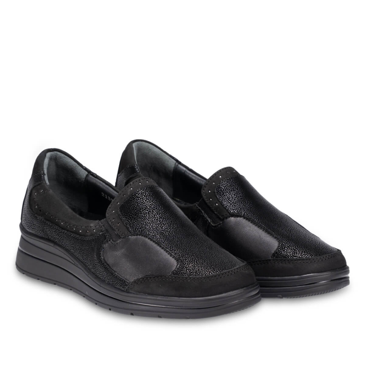 FAYE-H Kadın Deri Hallux Ayakkabı Siyah - Forelli (1)