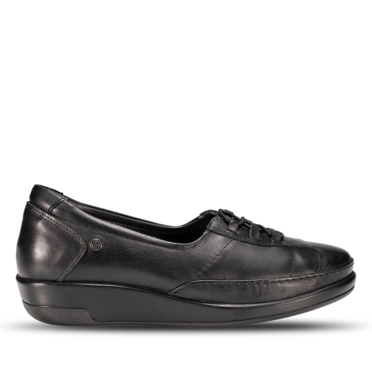 FIORA-H Kadın Deri Ayakkabı Siyah - Forelli