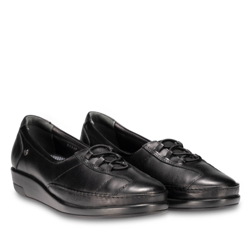 FIORA-H Kadın Deri Ayakkabı Siyah - Forelli (1)