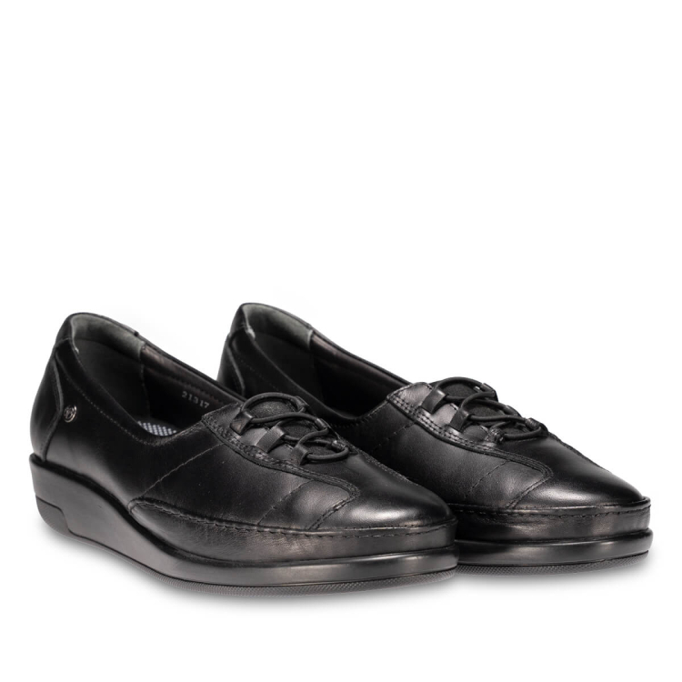 FIORA-H Kadın Deri Ayakkabı Siyah - Forelli (1)