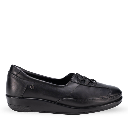 FIORA-H Kadın Deri Ayakkabı Siyah - Forelli