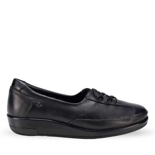 FIORA-H Kadın Deri Ayakkabı Siyah - Forelli