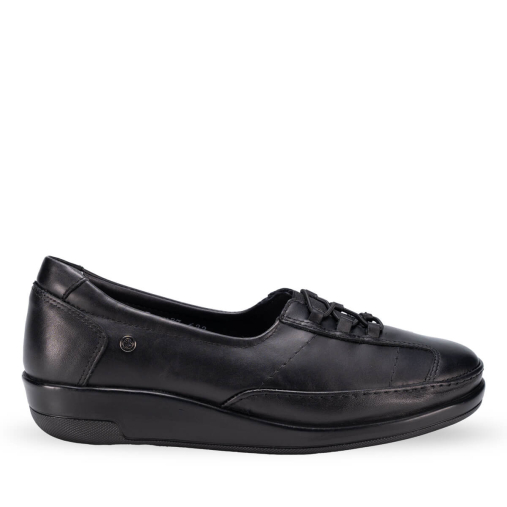 FIORA-H Kadın Deri Ayakkabı Siyah - Forelli