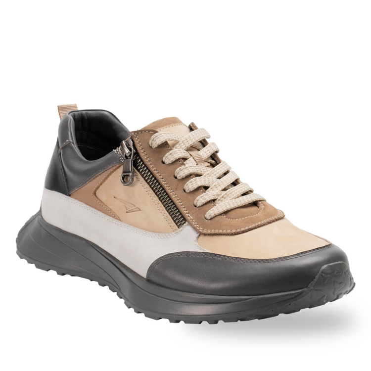 FOR-ON-G Erkek Deri Ayakkabı Bej - Forelli (1)