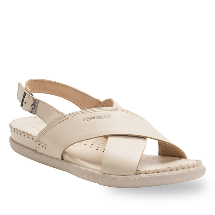 FUJI-G Kadın Deri Sandalet Bej - Forelli (1)