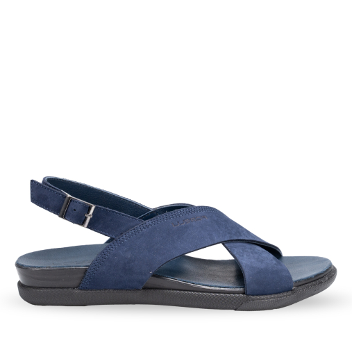 FUJI-G Kadın Deri Sandalet Lacivert - Forelli